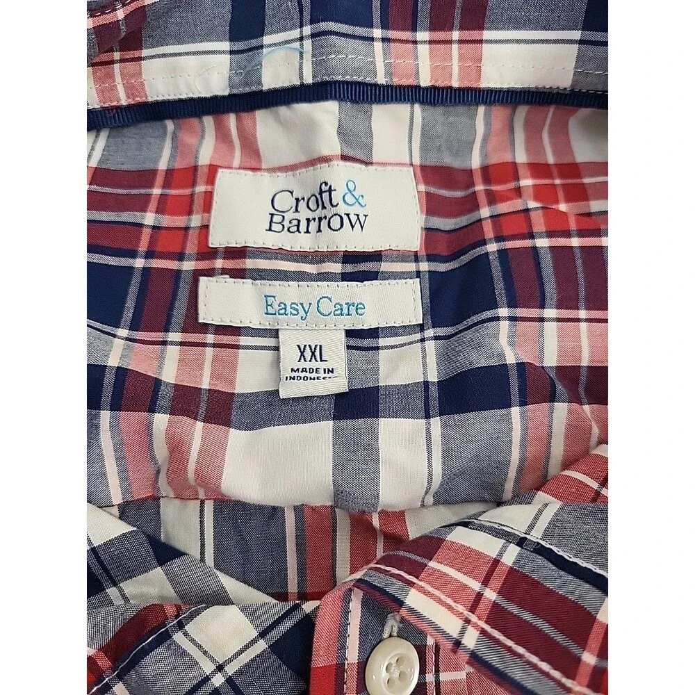 Lot Of 3 Men's 2XL Short Sleeve Shirts Cremieux Under Armour Craft & Barrow - Picture 9 of 15